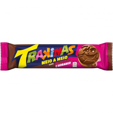 BISCOITO TRAKINAS MEIO CHOC/MORANGO 126G