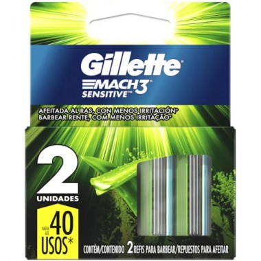 CARGA GILLETTE MACH 3 SENSETIVE C/2UN