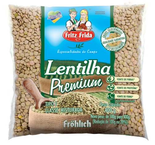 LENTILHA FRITZ  FRIDA PREMIUN  400GR