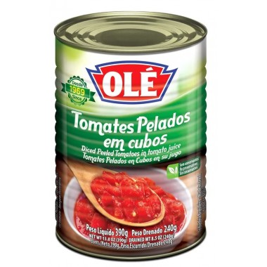 TOMATE PELADO OLE CUBOS LT 240GR