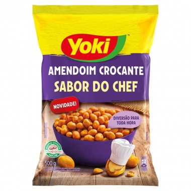 AMENDOIM YOKI CROCANTE ALHO LIMAO 500GR