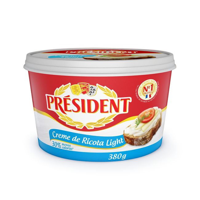CREME DE RICOTA PRESIDENT LIGHT 380GR