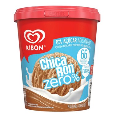 SORVETE KIBON CHICABON ZERO ACUCAR 800ML