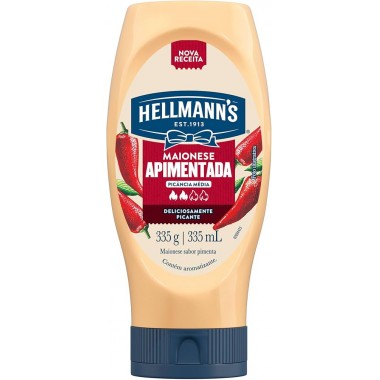 MAIONESE HELLMANNS APIMENTADA SQZ 335GR