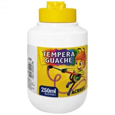 TINTA TEMPERA GUACHE ACRILEX BRANCA 250M