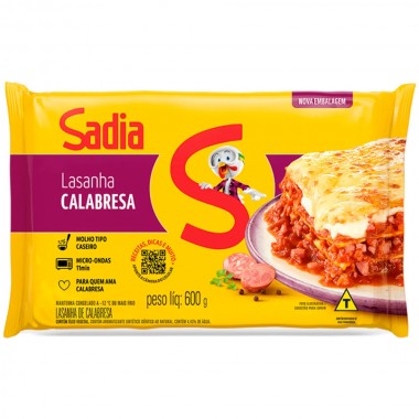 LASANHA SADIA CALABRESA 600GR