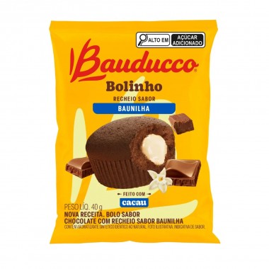 BOLINHO BAUDUCCO CHOCOLATE BAUNILHA 40GR