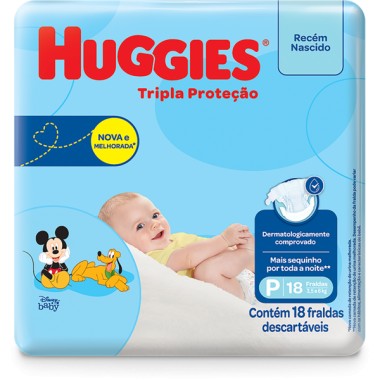 FRALDA HUGGIES TRIPLA P JUMBINHO P 18UN