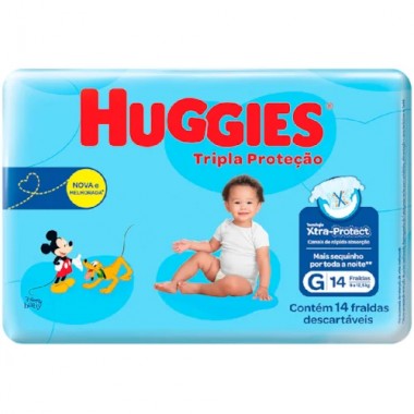 FRALDA HUGGIES TRIPLA P JUMBINHO G 14UN