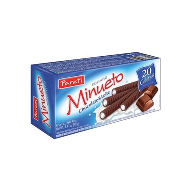 BISCOITO WAF PARATI ROLINHO CHOC/LEIT40G