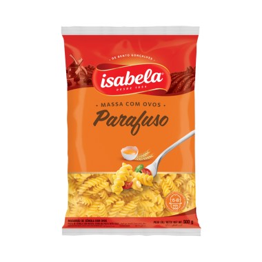 MASSA ISABELA C/OVOS PARAFUSO 500GR