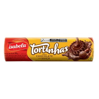 BISCOITO ISABELA TORTINHAS CHO SUICO 140