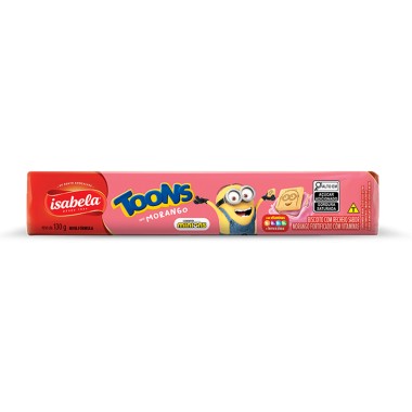 BISCOITO ISABELA TOONS MORANGO 130GR