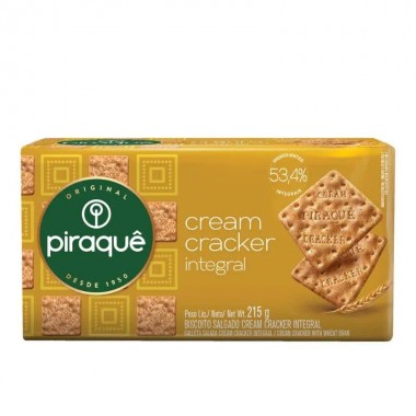 BISCOITO PIRAQUE CREM CRACKER INT 215GR