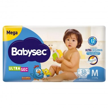 FRALDA BABYSEC ULTRA MEGA M 38UN