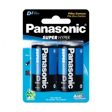 PILHA PANASONIC GRANDE D 2UN