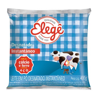 LEITE PO ELEGE DESN INST SHT 400GR