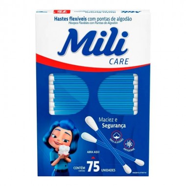 HASTES FLEXIVEIS COTONETE MILI C/75 UN