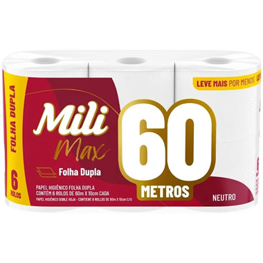 PAPEL HIG MILI DUAL FD 60MT C/6 UN