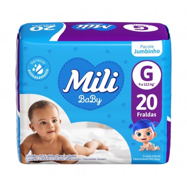 FRALDA MILI JUMBINHO G 20UN
