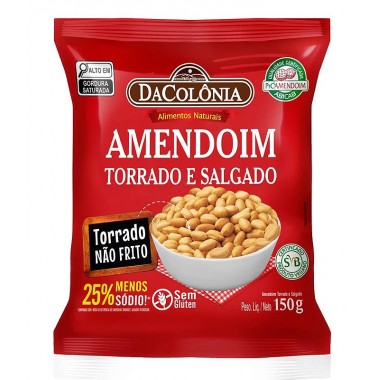 AMENDOIM DACOLONIA TORRADO SALGADO 150GR