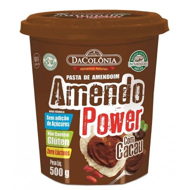 PASTA DACOLONIA AMENDO POWER CACAU 500GR
