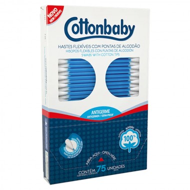 HASTES FLEXIVEIS COTTON BABY 75UN UN