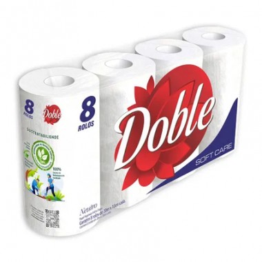 PAPEL HIG DOBLE SOFT CARE FD 8X20M