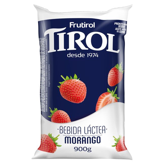 BEBIDA LACTEA TIROL MORANGO SC 900GR