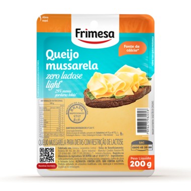 QUEIJO MUSSARELA FRIMESA ZER LA L FA200G