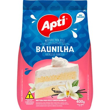 MISTURA BOLO APTI BAUNILHA PCT 400GR