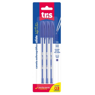 CANETA TRIS SLIDE AZ PR VM C3 UN