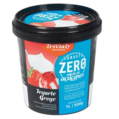 SORVETE TRIVIALY IOG GREGO ZERO ACUCAR1L