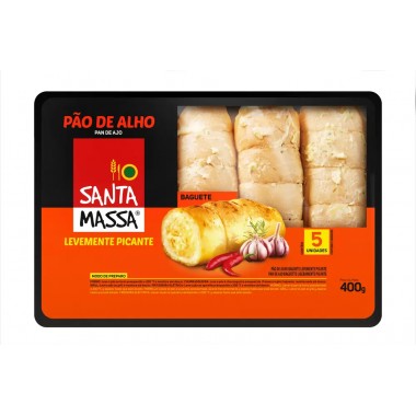 PAO DE ALHO SANTA MASSA PICANTE 400GR
