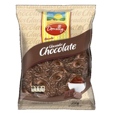 BISCOITO DOMELLY GLACEADOS CHOC 330GR
