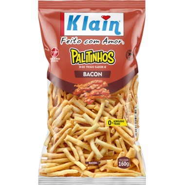 BISCOITO KLAIN PALITINHO BACON 160GR