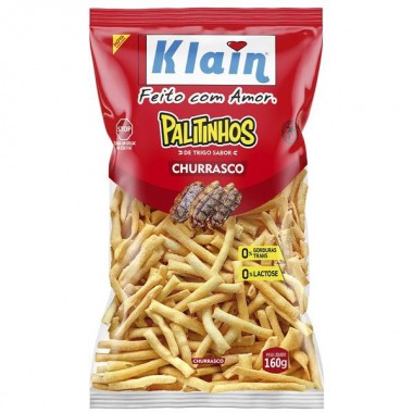 BISCOITO KLAIN PALITINHO CHURRASCO 160GR
