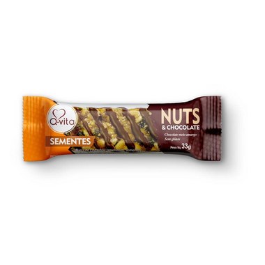 BARRA Q VITA NUTS SEMENTE CHOCOLATE 33GR