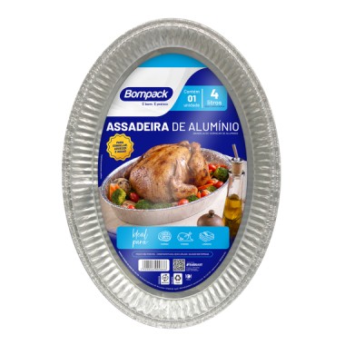 ASSADEIRA BOMPACK ALUMINIO OVAL 4L UN