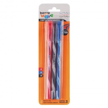 CANETA BAZZE WAVE 07MM C3 UN